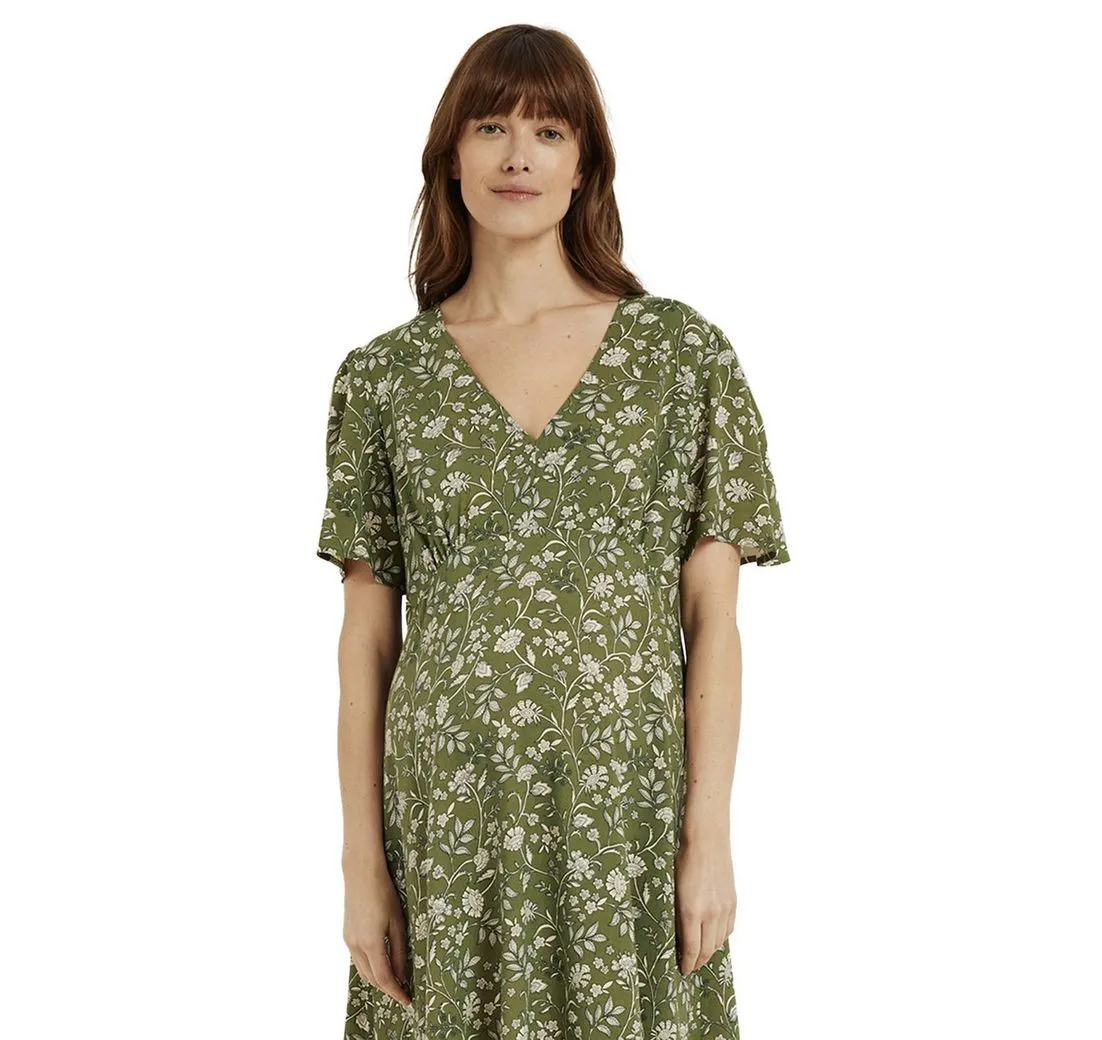 VERTBAUDET Minikleid Fließendes Umstandskleid mit floralem Printmuster