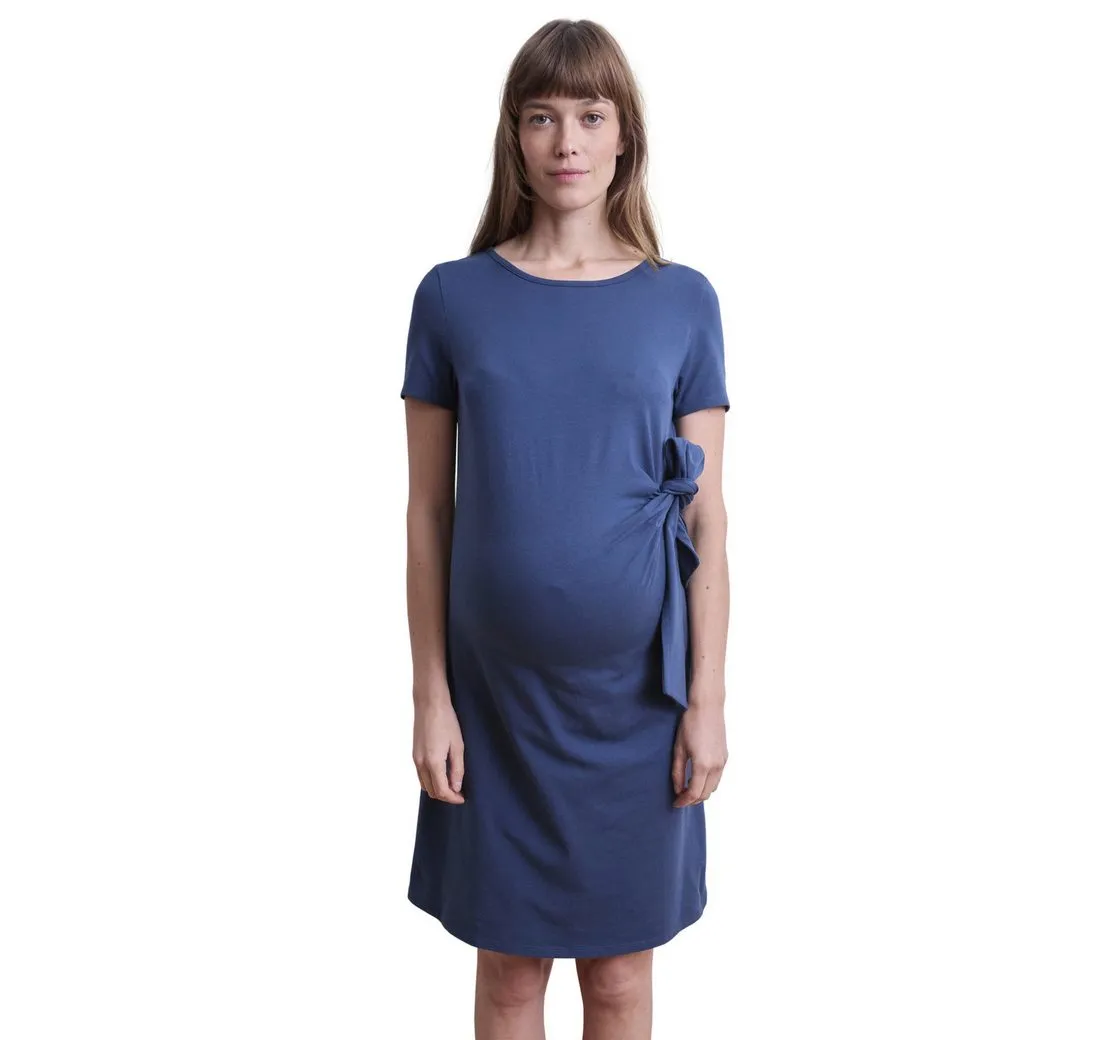 VERTBAUDET Minikleid Kurzes Umstandskleid mit Drapierung