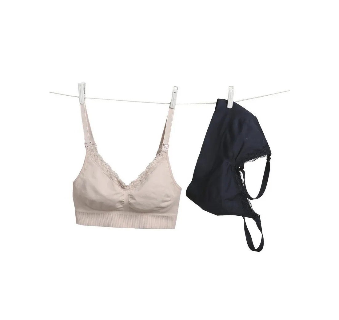 VERTBAUDET Still-BH 2er-Pack nahtlose Bustiers für Schwangerschaft 2er-Pack, Spitze