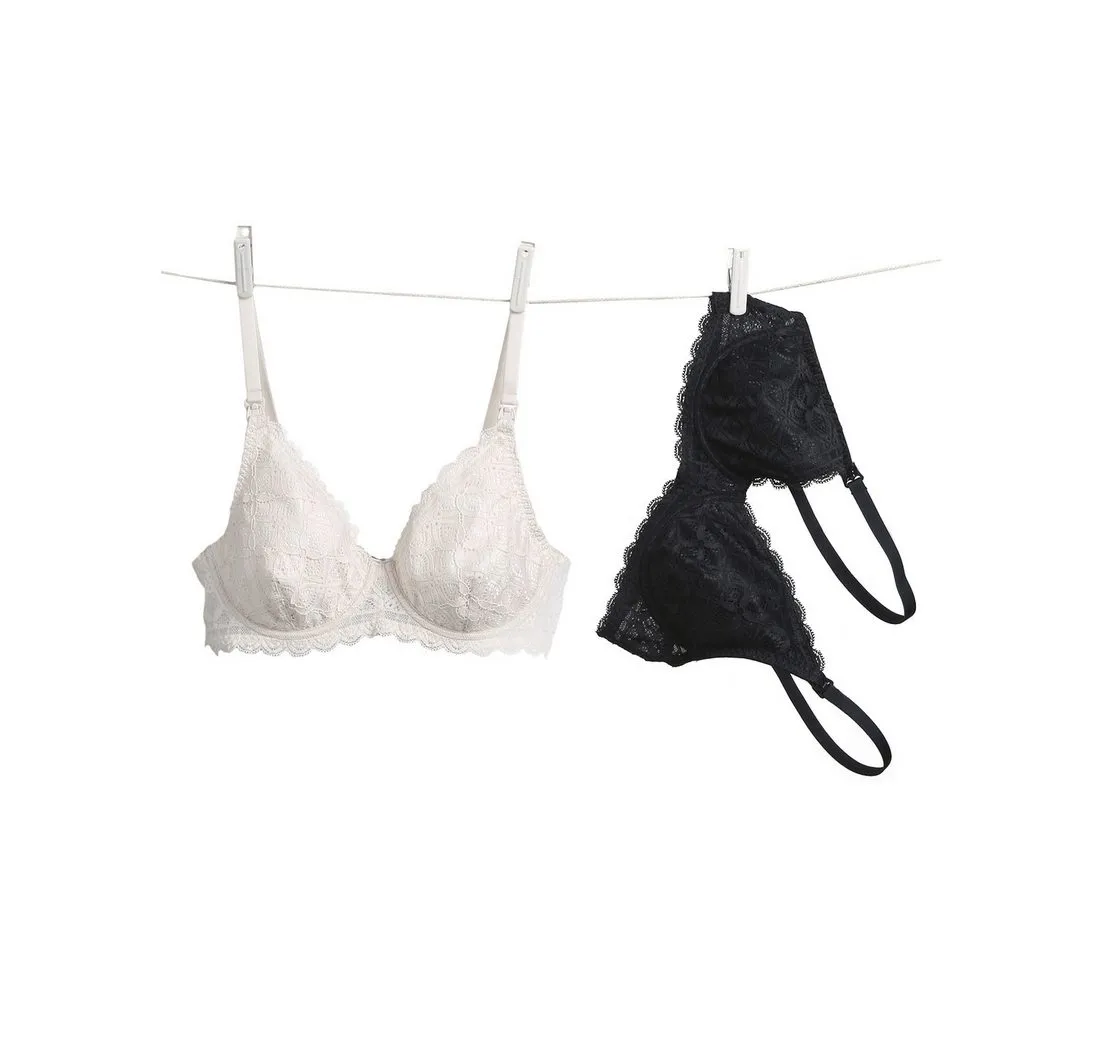 VERTBAUDET Still-BH 2er-Pack Still-BHs mit Spitze und Bügeln 2er-Pack