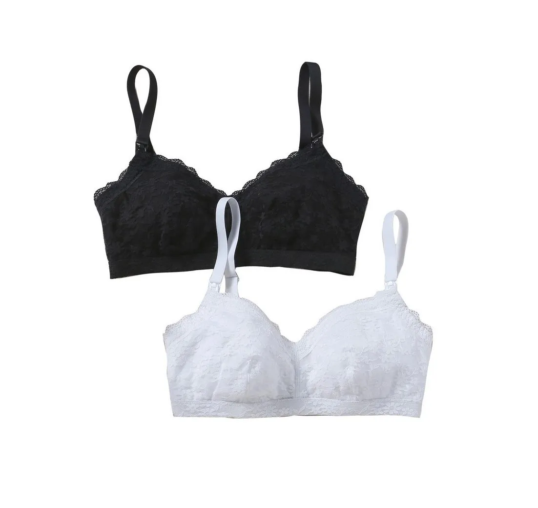 VERTBAUDET Still-BH 2er-Pack Still-BHs, Spitze mit softem Futter