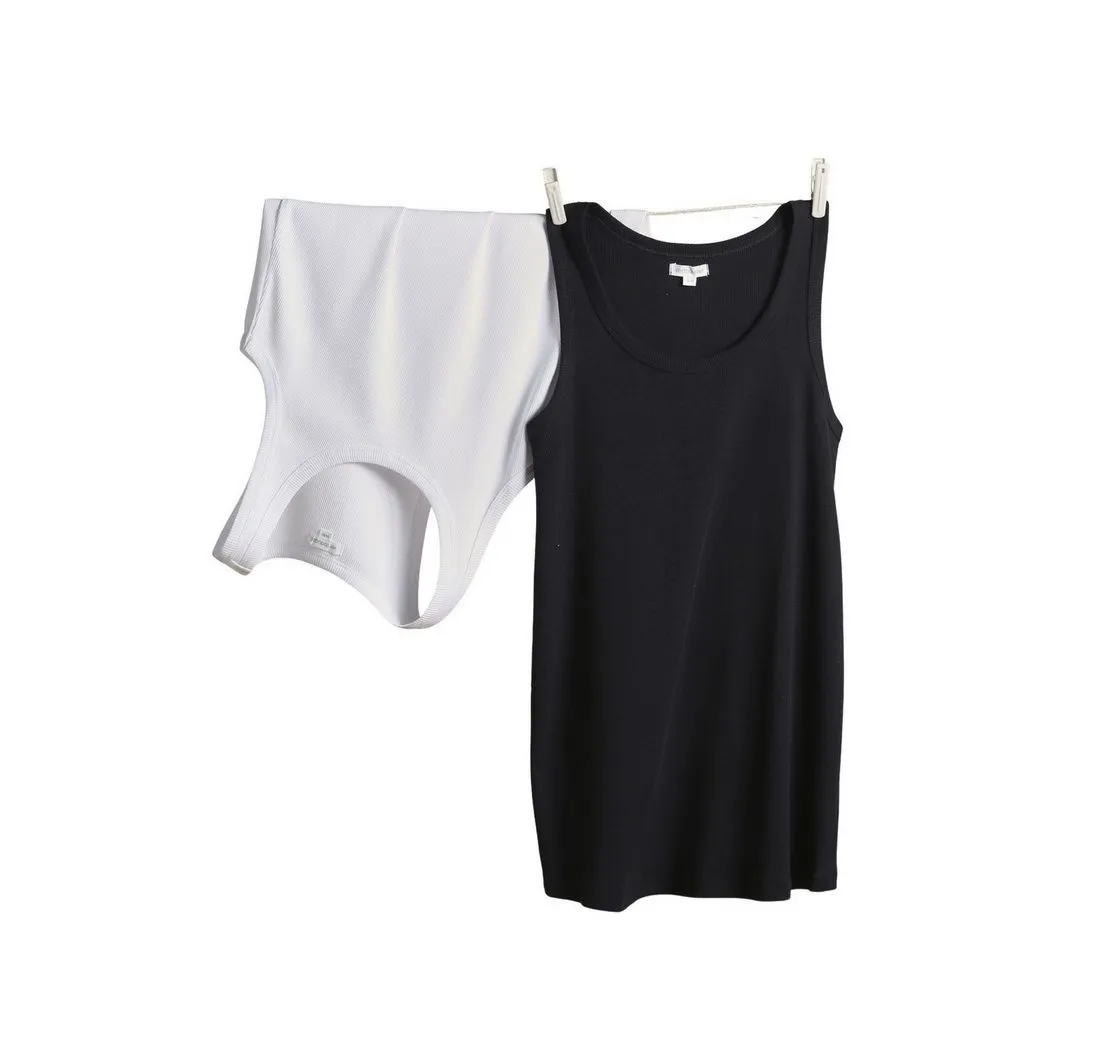 VERTBAUDET Stilltop Bio-Kollektion: 2er-Pack Umstands-Tops aus Ripp 2er-Pack
