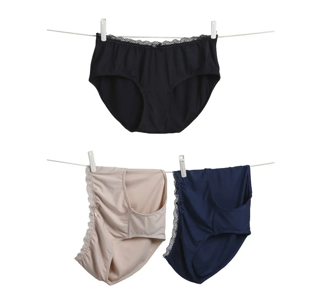 VERTBAUDET Umstandsslip 3er-Pack Umstands-Slips aus Bambusviskose 3er-Pack