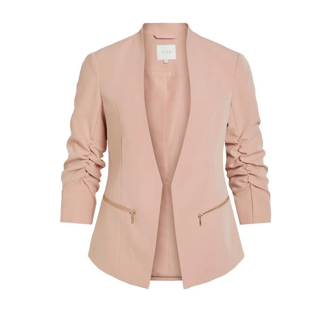VILA Kurzblazer Joy (1-tlg) Drapiert/gerafft