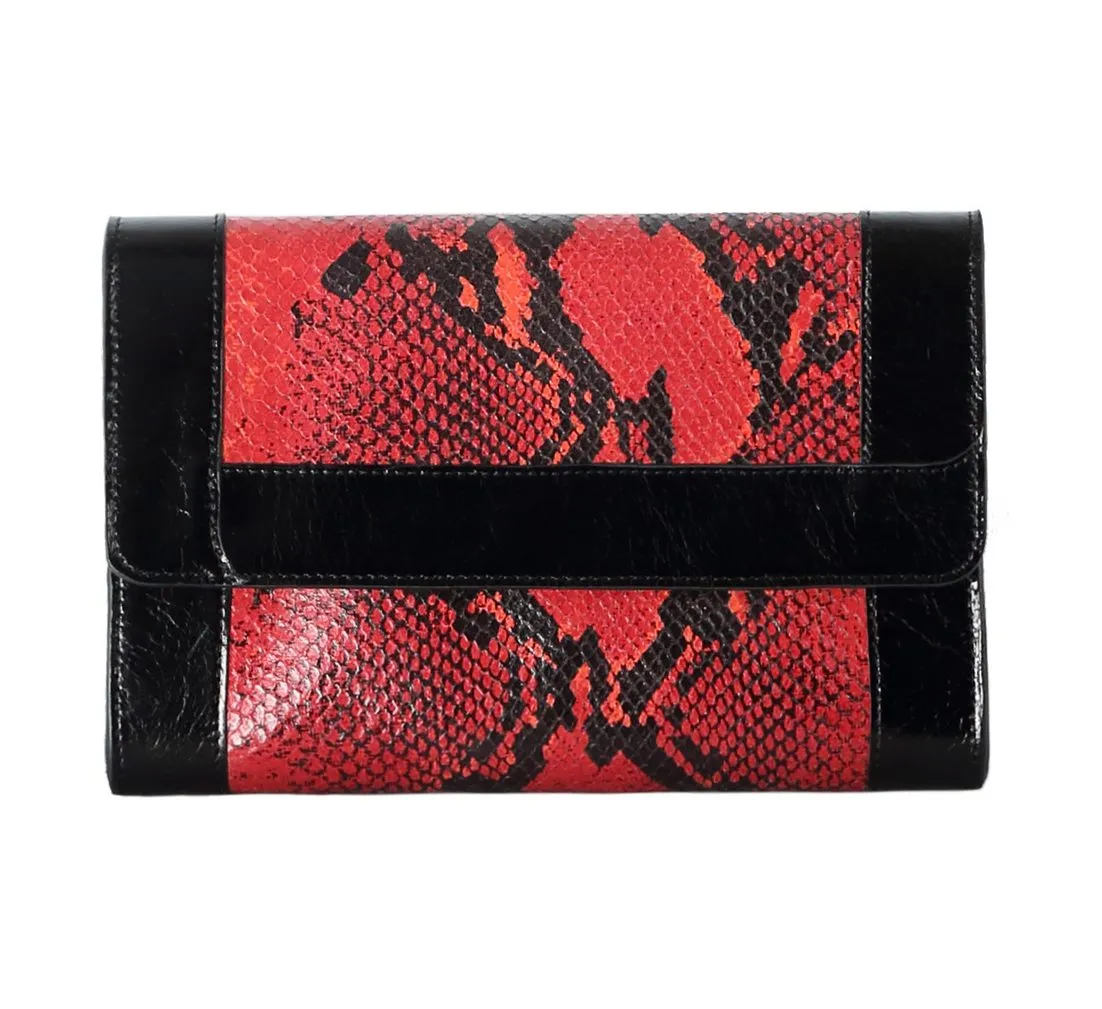 VOLKER LANG Abendtasche ASHLEY, TW1  Twin Ledertäschchen mit Kette in Snake-Optik