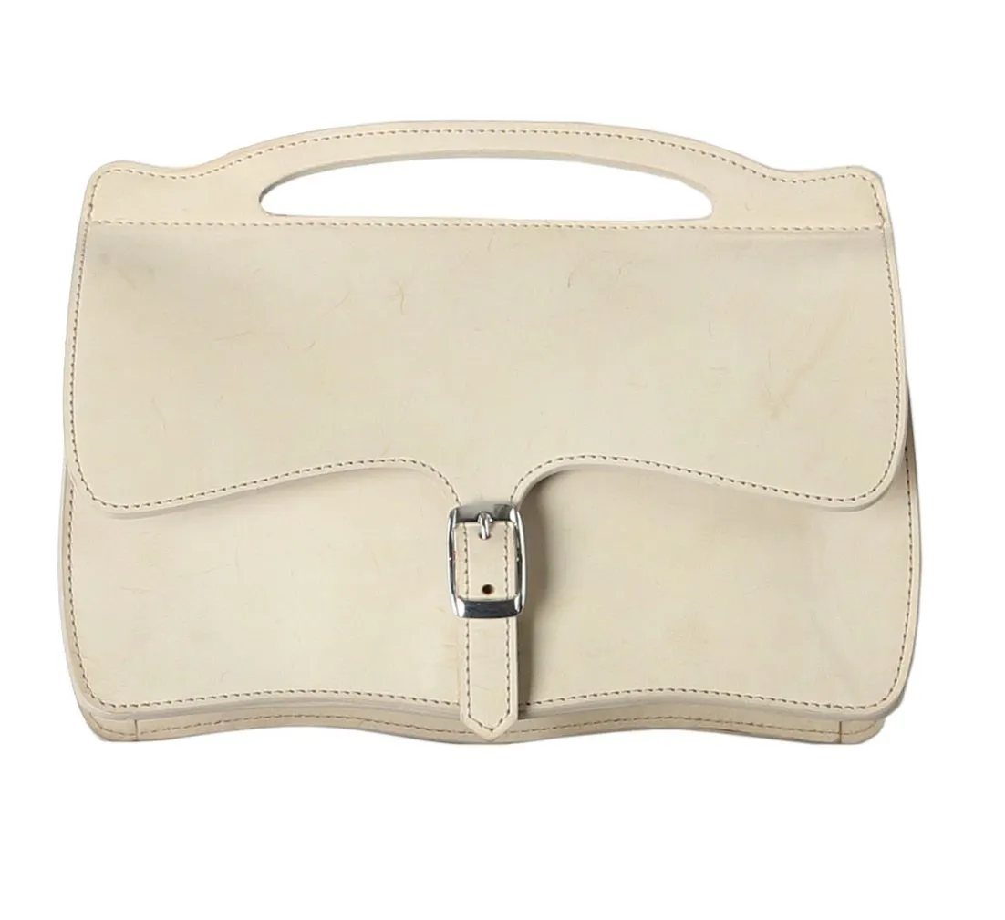 VOLKER LANG Abendtasche HANNAH, TW4 - Oberfläche: Wax - Farbe: wax-ecru