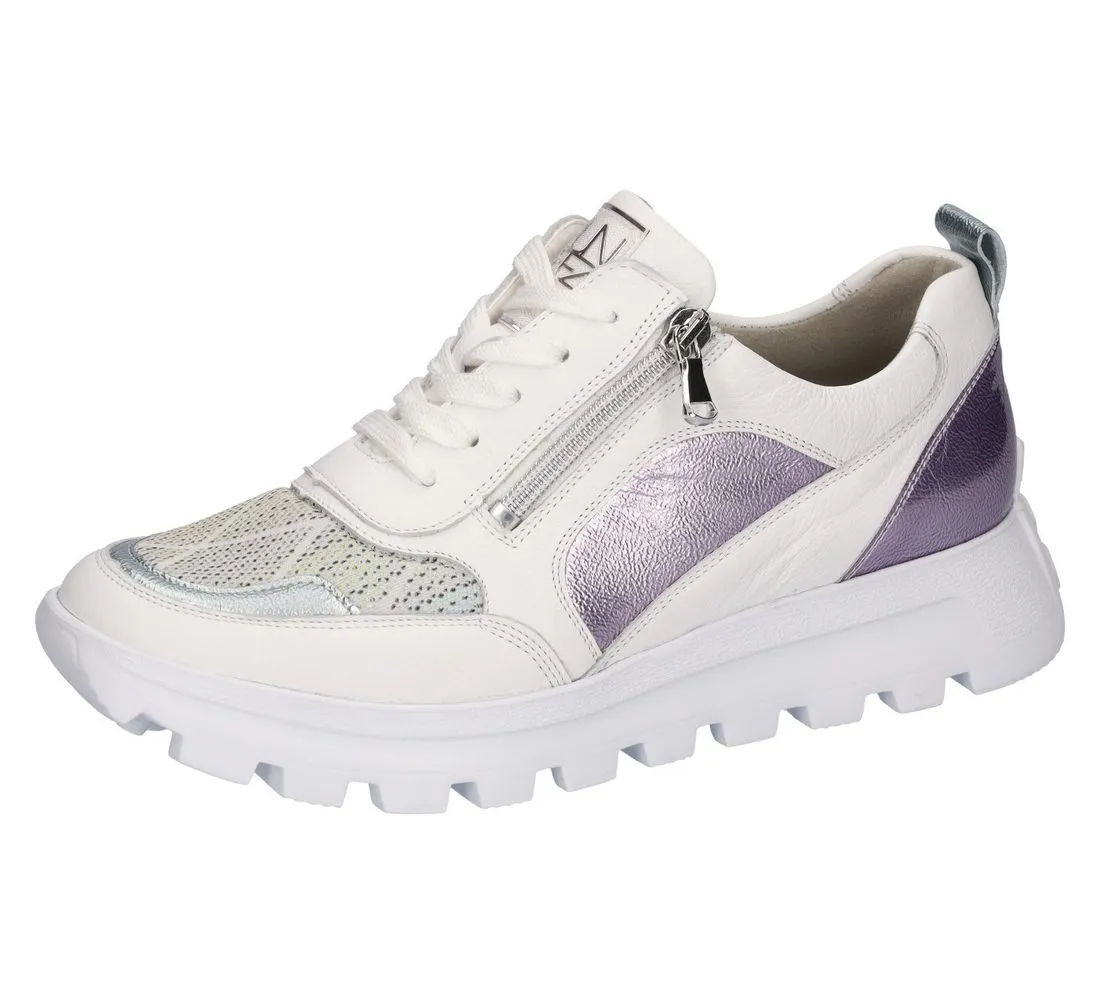 WALDLÄUFER H-AJALA Plateausneaker, Halbschuh, Schnürschuh, Freizeitschuh mit Kontrastbesätzen, Weite H