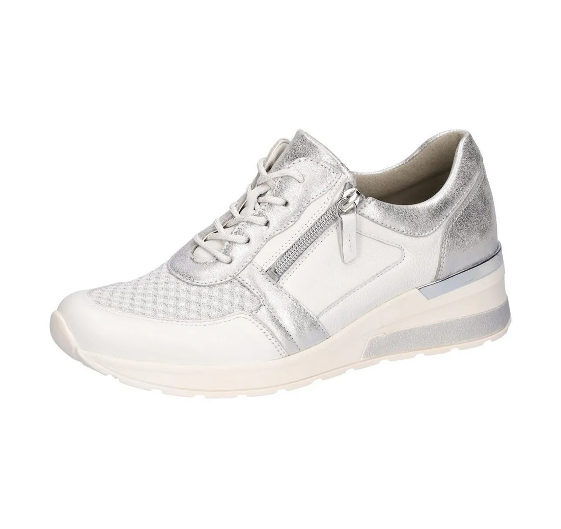 WALDLÄUFER H-CLARA Keilsneaker, Schnürer, Halbschuh, Freizeitschuh mit Metallic-Einsatz