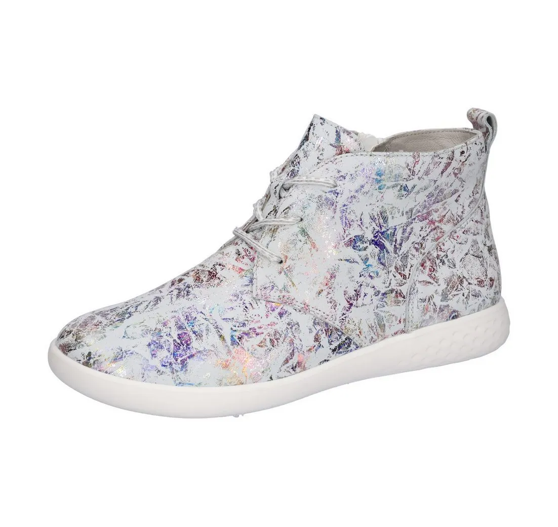 WALDLÄUFER H-CLOÉ Sneaker, Schnürer, Komfortschuh, Freizeitschuh mit Metallic-Print, Weite H