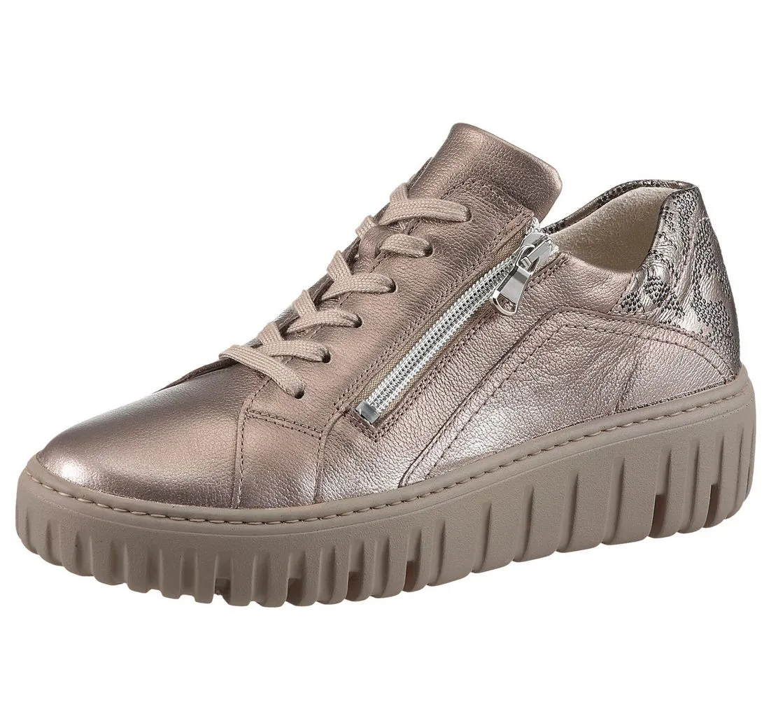 WALDLÄUFER H-LIVIA Plateausneaker Schnürschuh, Halbschuh, Bequemschuh mit herausnehmbarem Lederfiußbett