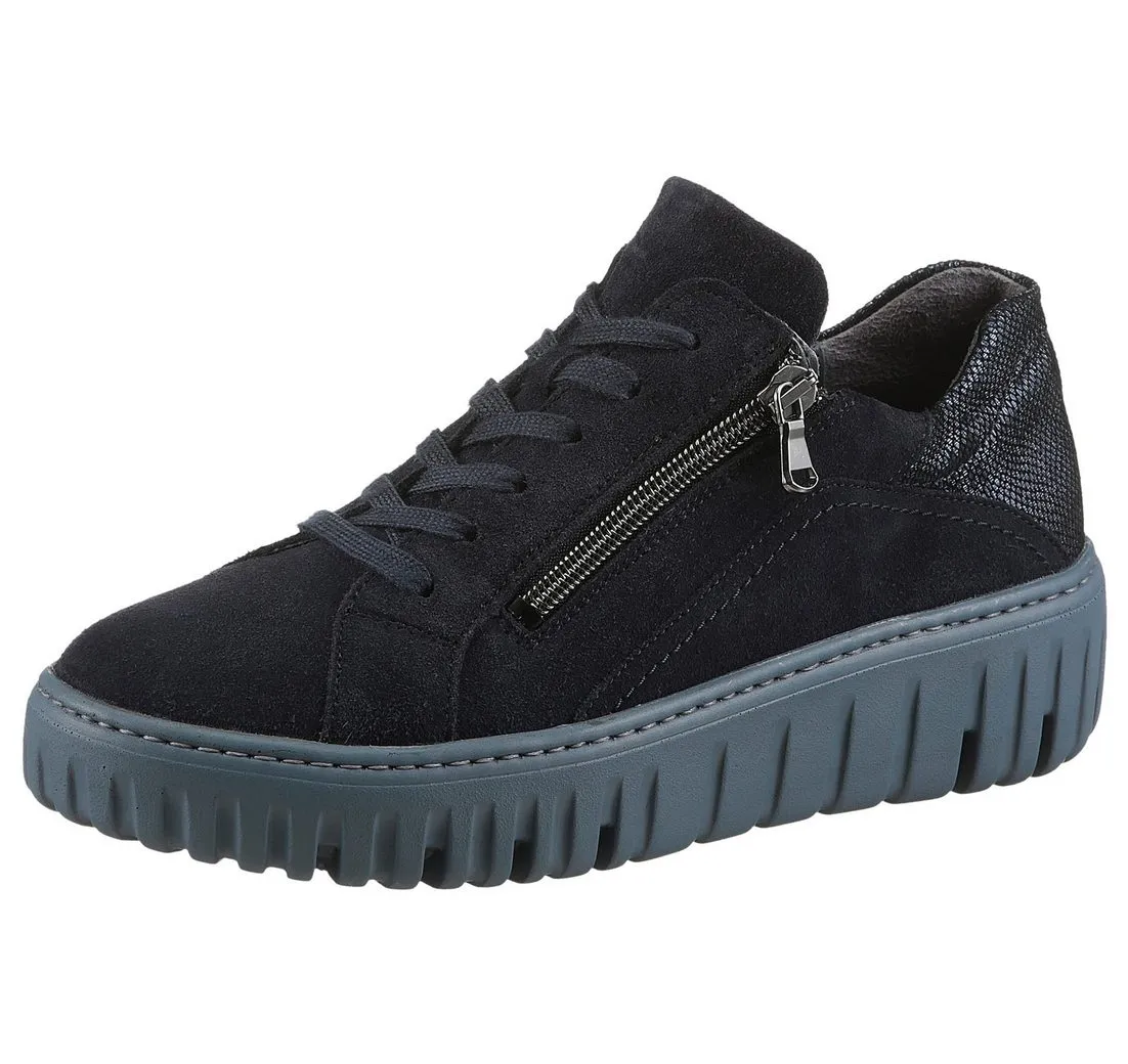 WALDLÄUFER H-LIVIA Plateausneaker Schnürschuh, Halbschuh, Komfortschuh mit herausnehmbarem Lederfußbett