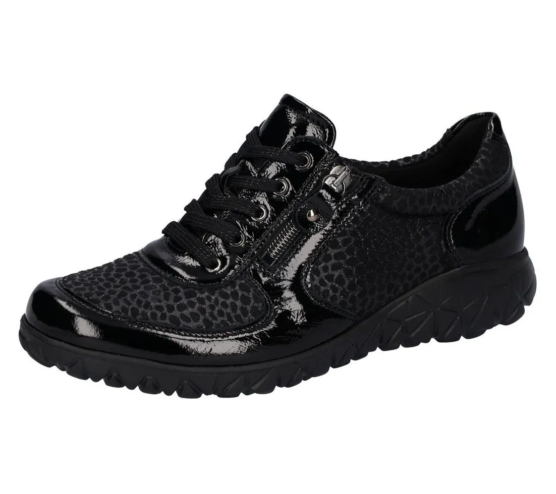 WALDLÄUFER Havy-Soft Sneaker im Materialmix, H-Weite, Freizeitschuh, Halbschuh, Schnürschuh