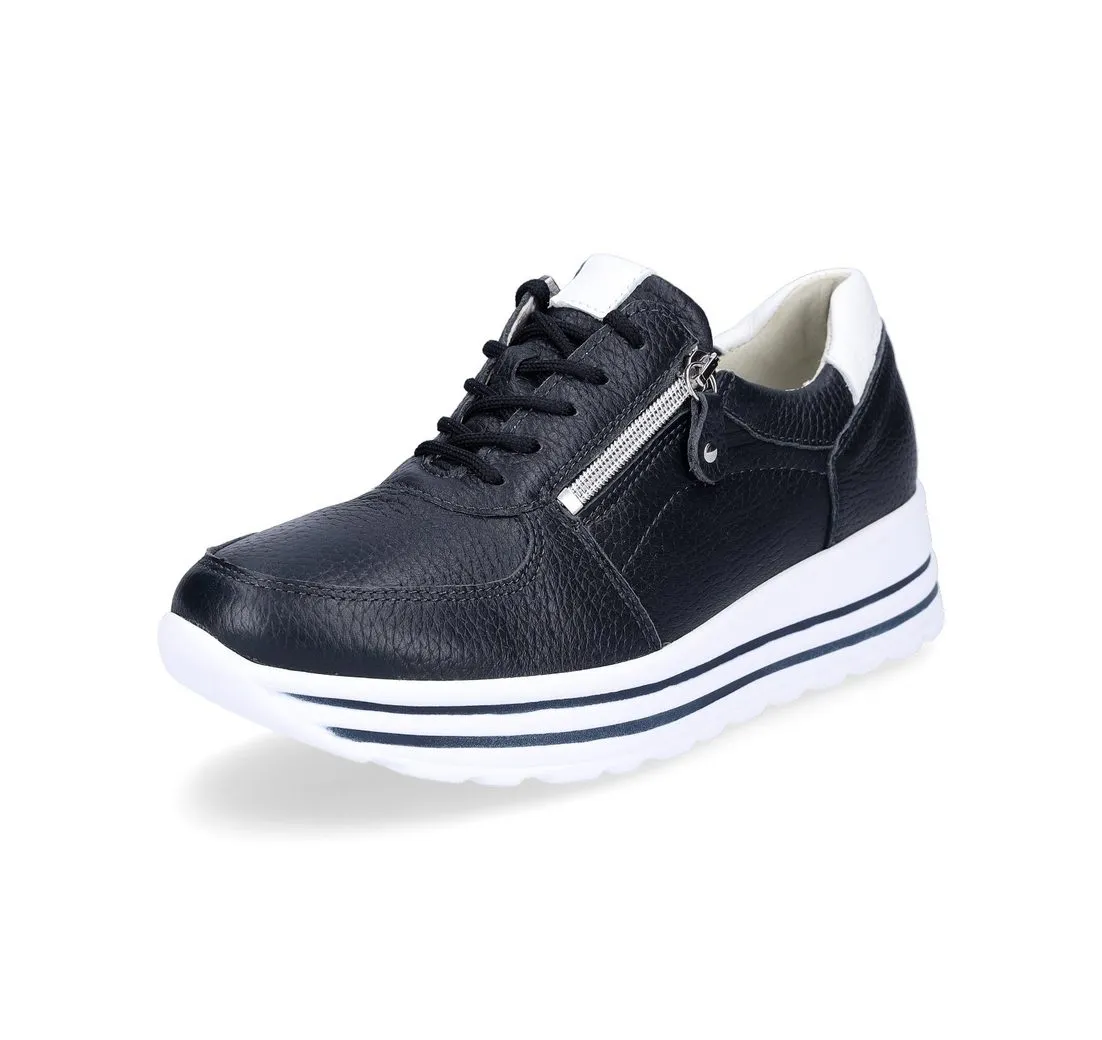 WALDLÄUFER Waldläufer Damen Leder Sneaker blau Sneaker
