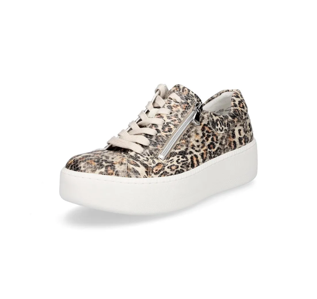 WALDLÄUFER Waldläufer Damen Plateau Sneaker Nicky taupe Leo Sneaker