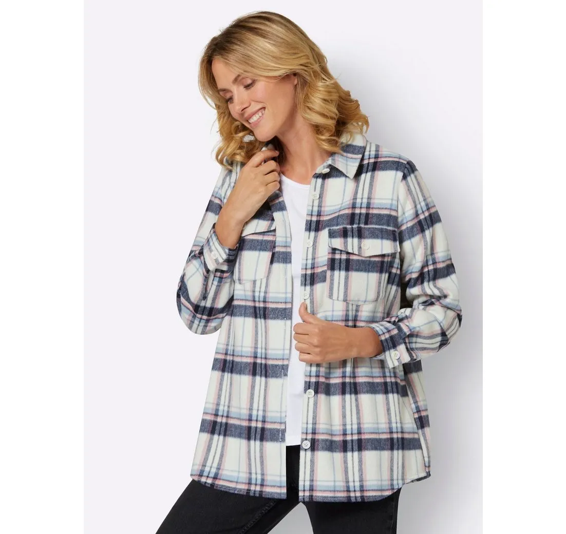 WITT Blusenblazer Karo-Blusenjacke
