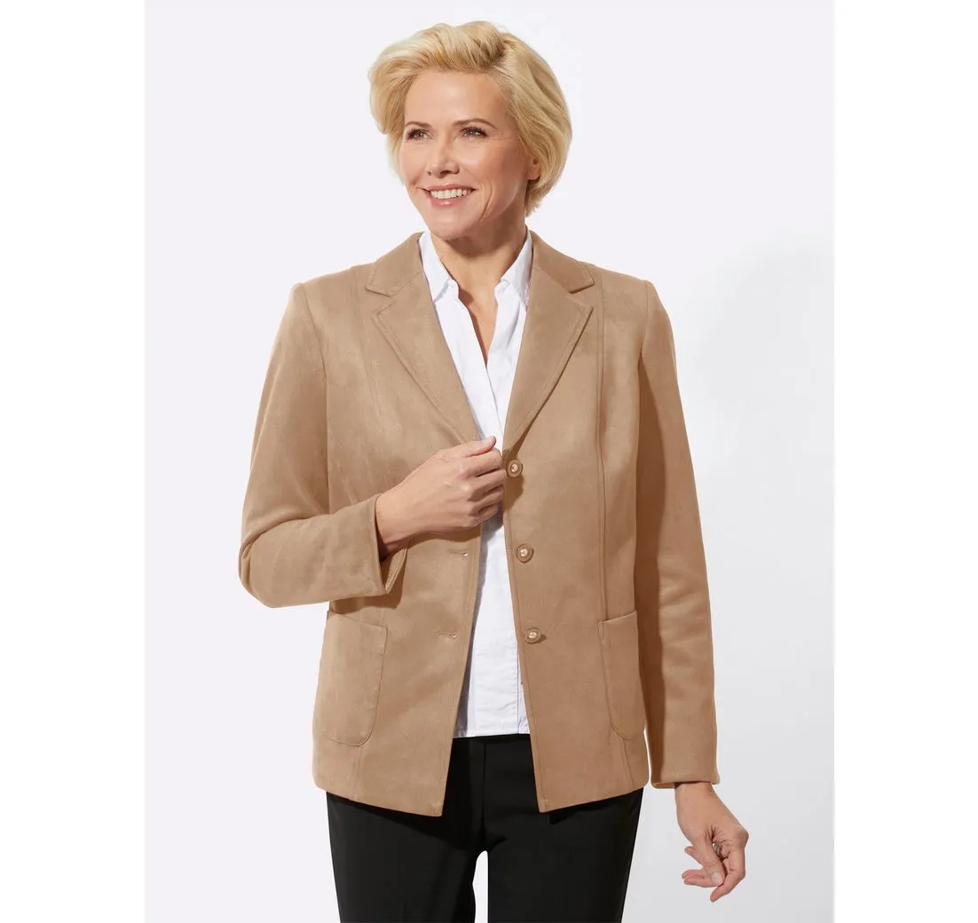WITT Blusenblazer Lederimitat-Blazer