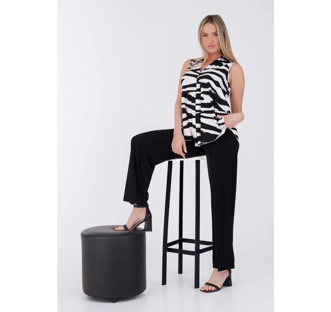 YC FASHION & STYLE Longtop aus fließendem Material – ärmellos & sommerlich