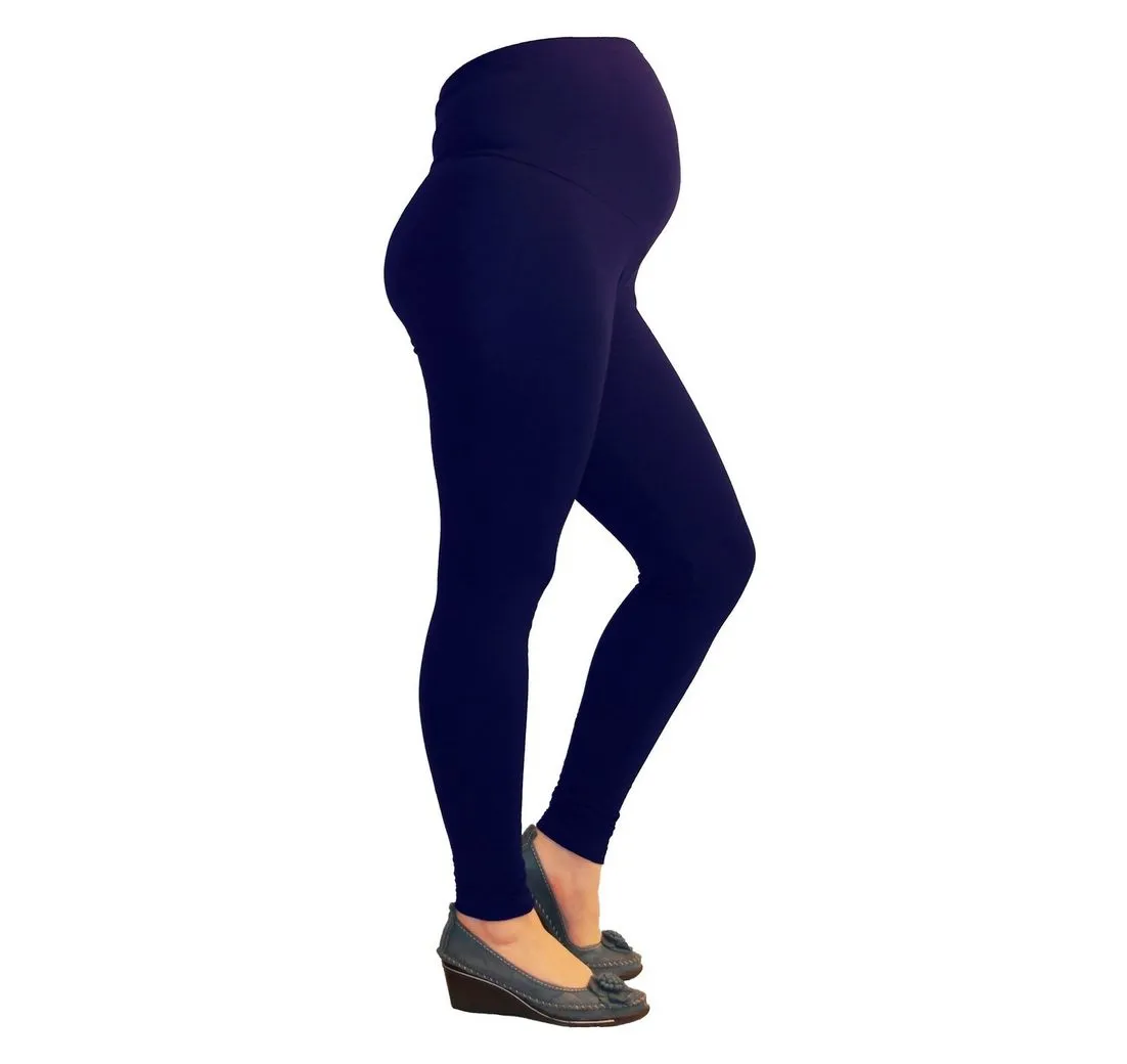 YESET Umstandsleggings Umstand Thermo Leggings Hose lang Fleece Gamaschen dunkelblau S-34 Thermoleggings