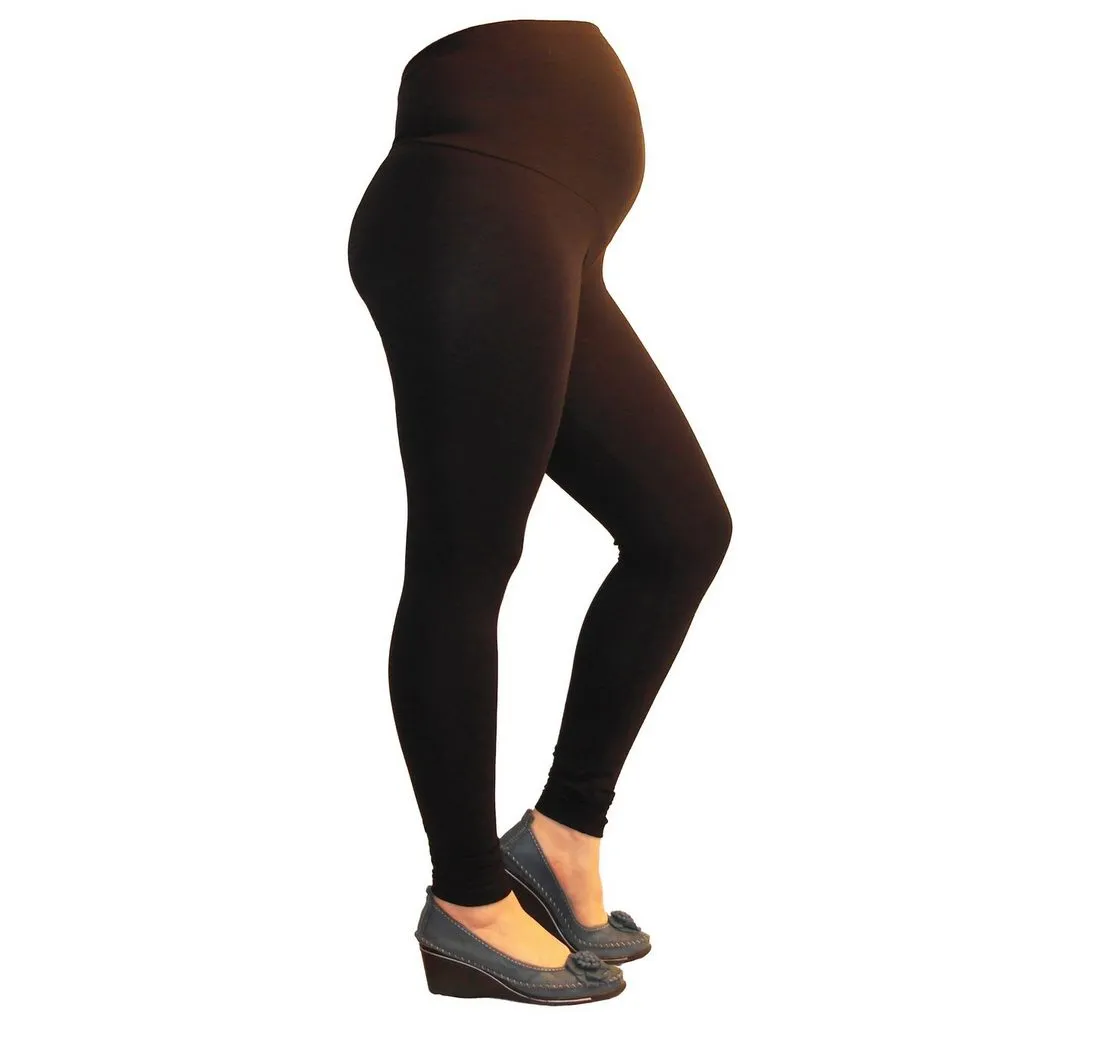 YESET Umstandsleggings Umstand Umstandsleggings lang aus Baumwolle Leggings Schwarz XL - 42 Blickdicht