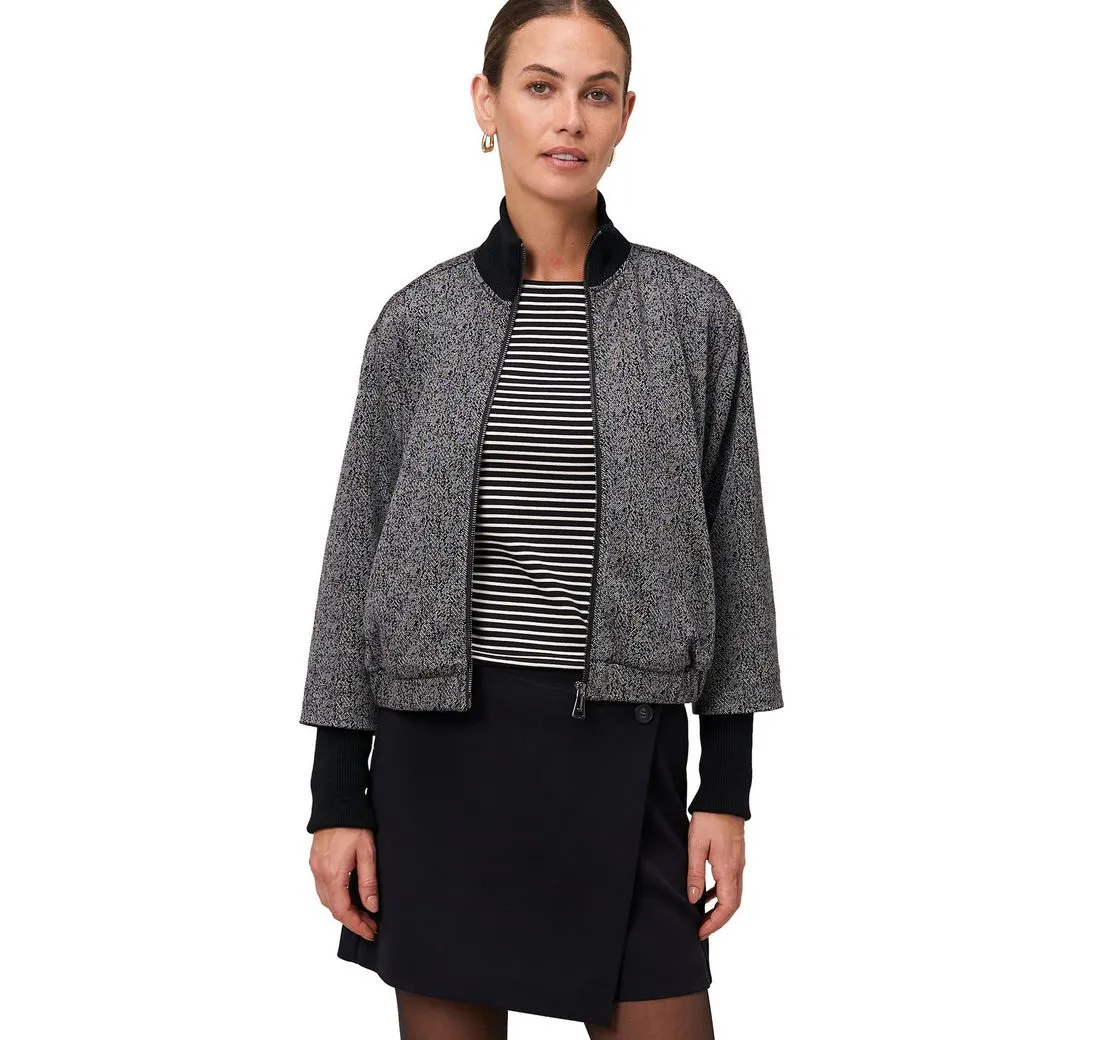 ZERO Jackenblazer Damen Jacke Fischgrät mit Stehkragen weiteres Detail
