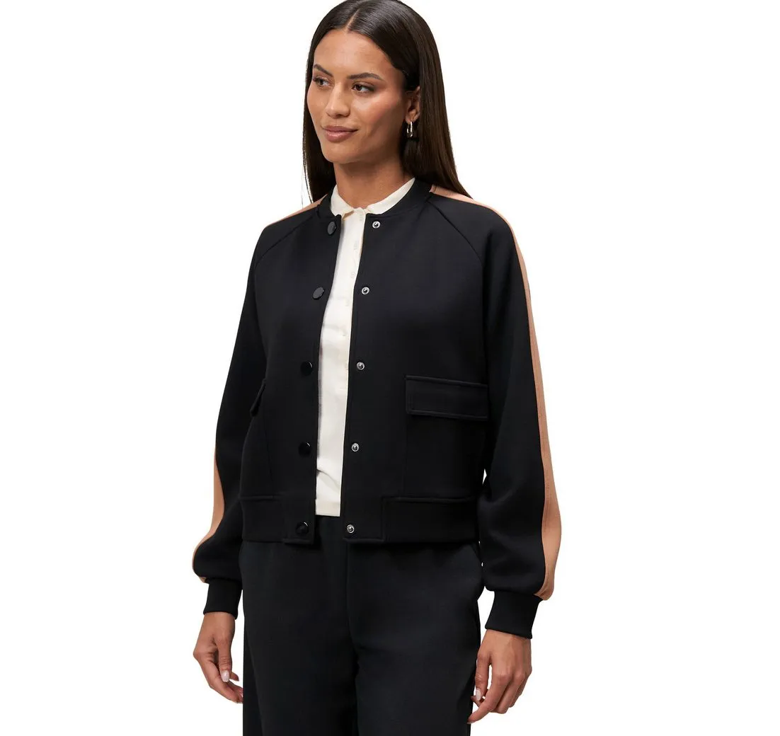 ZERO Jackenblazer Damen Jacke mit Kontraststreifen Knopfleiste