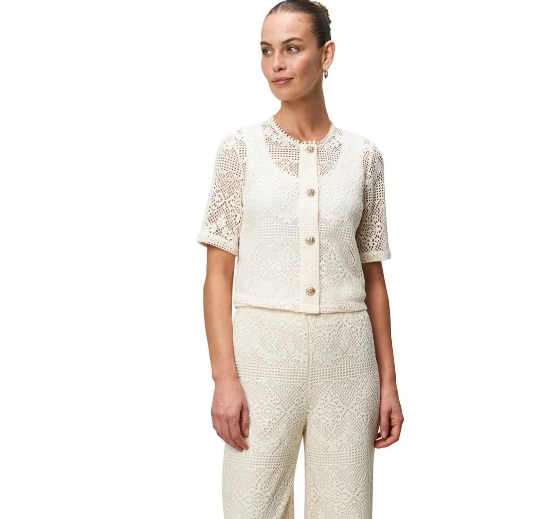 ZERO Jackenblazer Damen Spitzenjacke mit Knöpfen Spitze