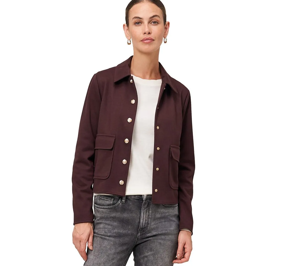 ZERO Jackenblazer Damen Twill-Blazer mit Klappentaschen Knopfleiste