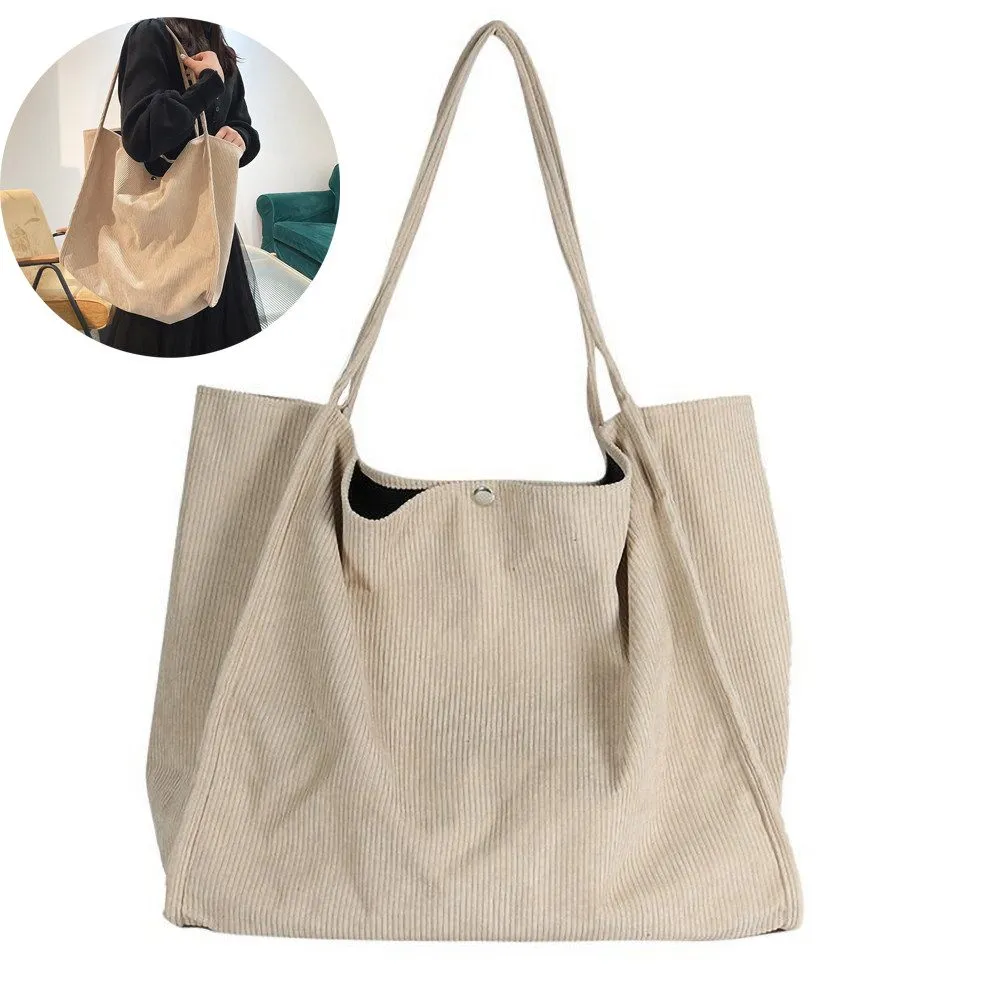 ZEUOPQ Schultertasche Damen Cord Groß Umhängetasche (1-tlg), Crossbody Tasche Einkaufstasche Damen Shopper