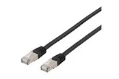 Deltaco patch cable - 1 m - black - Schwarz - 1 meter