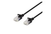 Deltaco patch cable - 1 m - black - Schwarz - 1 meter