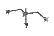 IC INTRACOM Manhattan Monitor Triple Desk Mount (clamp) 3 screens 10-27" Vesa 75x75 to 100x100mm 3 pivots (full motion) Height up to 44cm Max 14kg Black