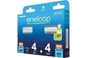 Panasonic eneloop BK-KJMCDE44E - Battery - (4 AA batteries 4 AAA batteries) 8 x AA / AAA - NiMH - ( rechargeable )