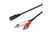Pro MiniJack (F) - 2xRCA (M) - 0.20m