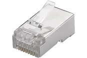 Pro RJ45 plug CAT 6 STP shielded (10 pack) - Transparent
