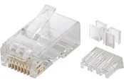 Pro RJ45 plug CAT 6a UTP unshielded (10 pack) - Transparent