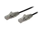 StarTech.com 0.5m CAT6 Cable - Black Slim CAT6 Patch Cord - Snagless - LSZH - patch cable - 50 cm - black - Schwarz - 0.5 meter