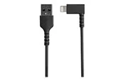 StarTech.com 2m 6.6ft Angled Lightning to USB Cable - MFI Certified - Black - Lightning cable - Lightning / USB - 2 m