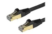 StarTech.com 2m Black Cat6a / Cat 6a Shielded Ethernet Patch Cable 2 m - patch cable - 2 m - black - Schwarz - 2 meter