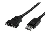 StarTech.com 3 ft / 91 cm 20 pin DP DisplayPort Extension Panel Mount Cable - DisplayPort to DisplayPort - Male to Female (DPPNLFM3PW) - DisplayPort cable - 91 cm
