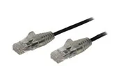 StarTech.com 3m CAT6 Cable - Black Slim CAT6 Patch Cord - Snagless - LSZH - patch cable - 3 m - black - Schwarz - 3 meter