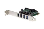 StarTech.com 4 Port PCI Express PCIe SuperSpeed USB 3.0 Kontroller Card Adapter mit SATA Strom