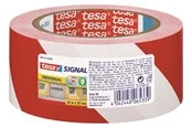 tesa Signal Universal Warning marking tape 66m x 50mm Red-White