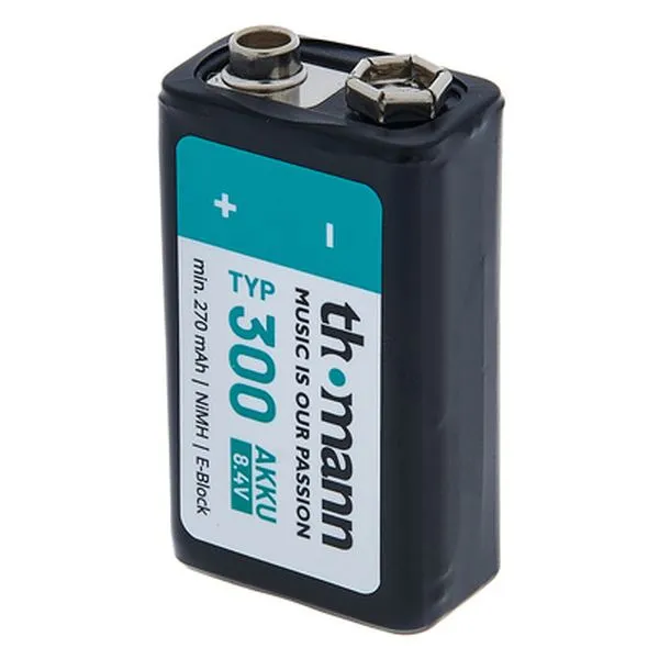 9V NIMH Accu 300mAh