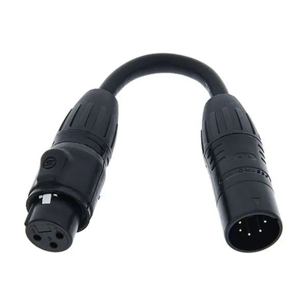 DMX 3-pin F to 5-pin M IP65