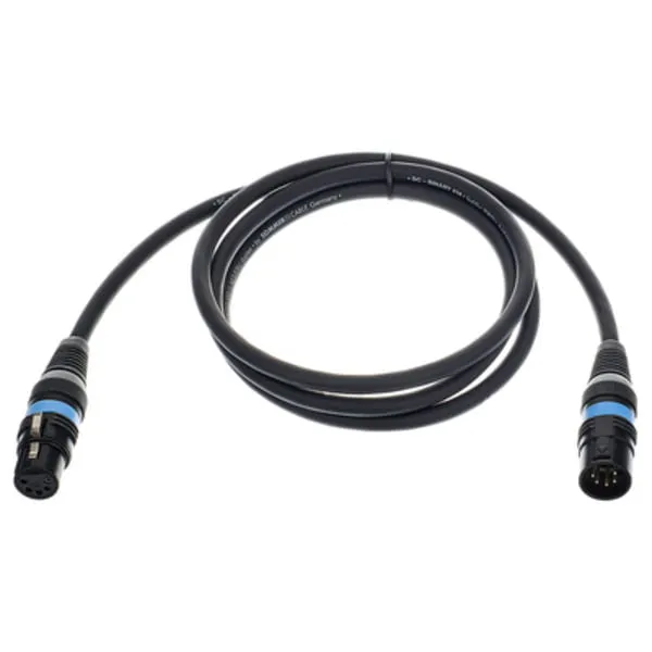 DMX cable black 1,5m 5 Pol.