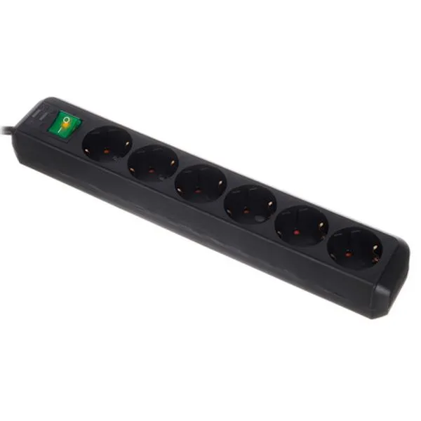 Eco-L 6 Way Split Sw 1,5m BK