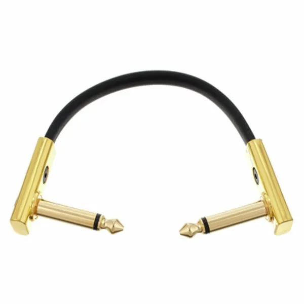 Flat Patch Cable Gold 10 cm
