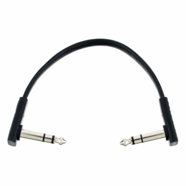 Flat TRS Cable 15 cm BK