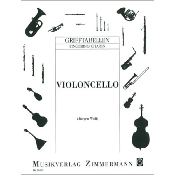 Grifftabelle Cello