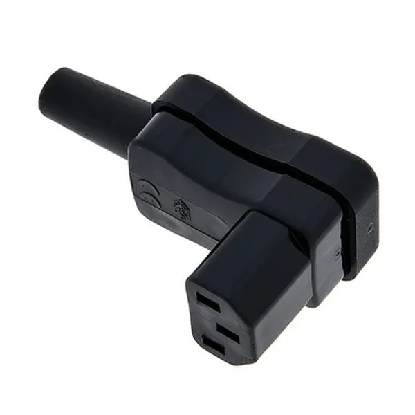 IEC con female angled C13 T70